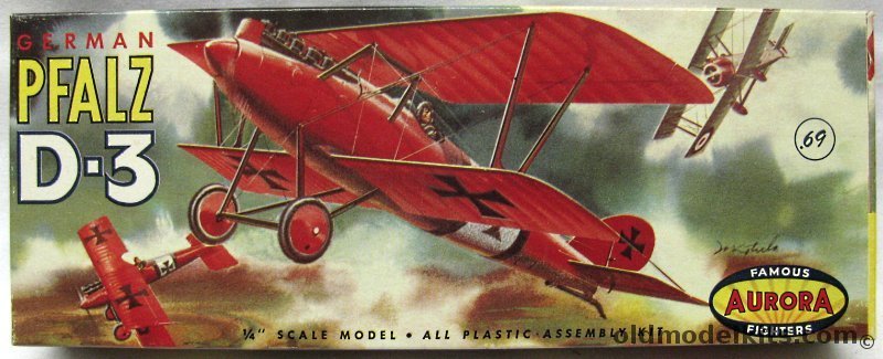 Aurora 1/48 German Pfalz D-3 (D-III DIII), 109-69 plastic model kit